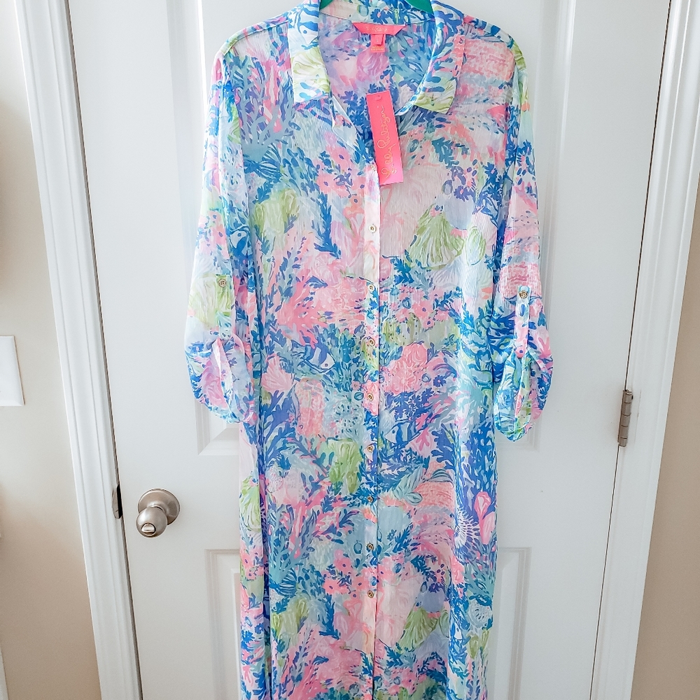 NWT Lilly Pulitzer Natalie Maxi Coverup